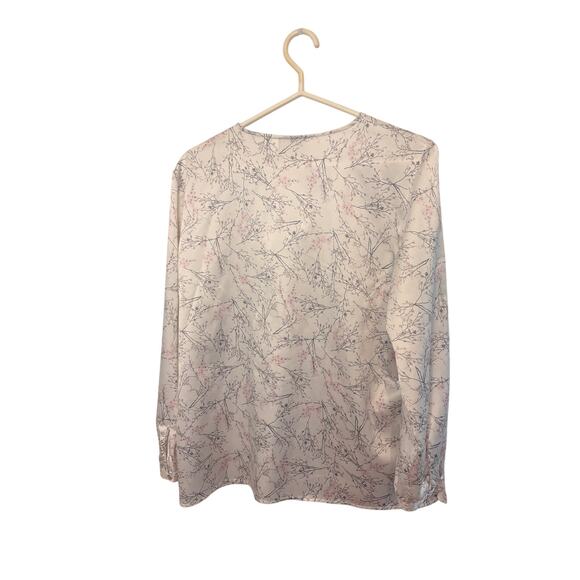 Chicos Cherry Blossom Floral Blouse 2 L Romantic Feminine Work Career Coquette - Picture 2 of 6
